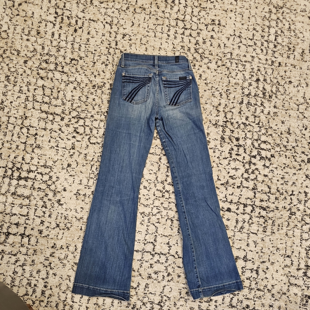 7 For All Mankind Blue Flare & Wide Leg Jeans